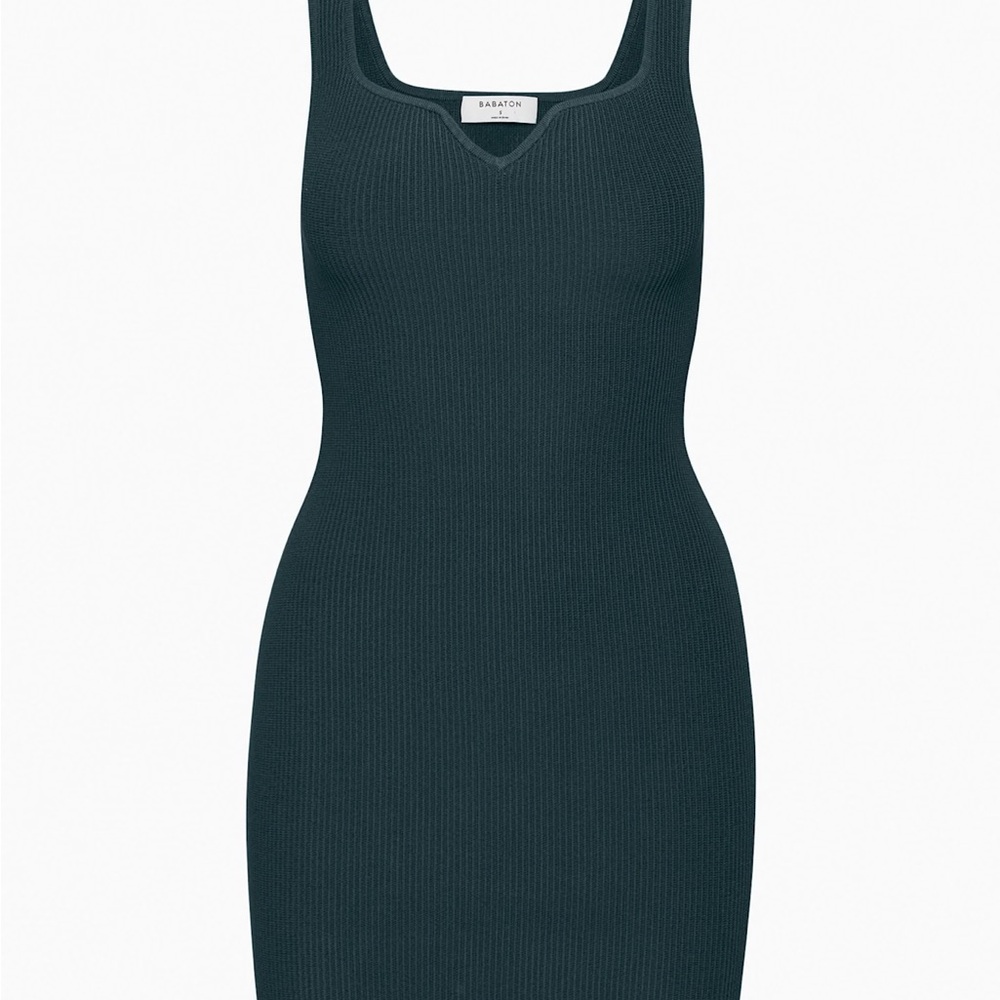 Aritzia (Babaton) Navy Ribbed Knit Dress